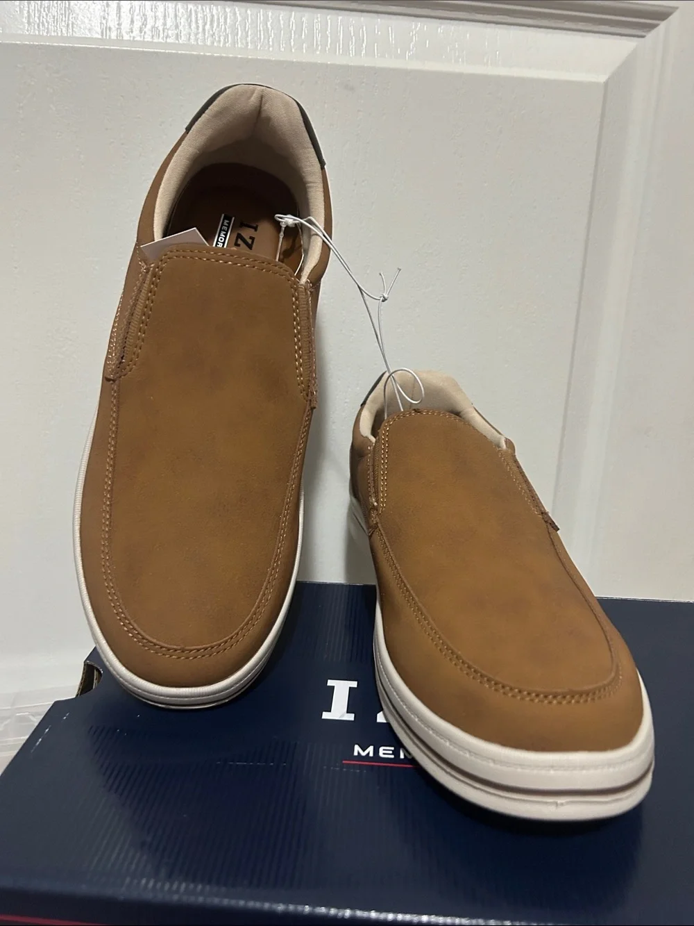 Izod brown slip ons